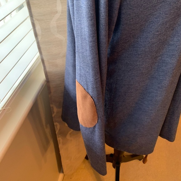 Umgee Navy and Brown Lace up Shirt, Size Large - Picture 3 of 5